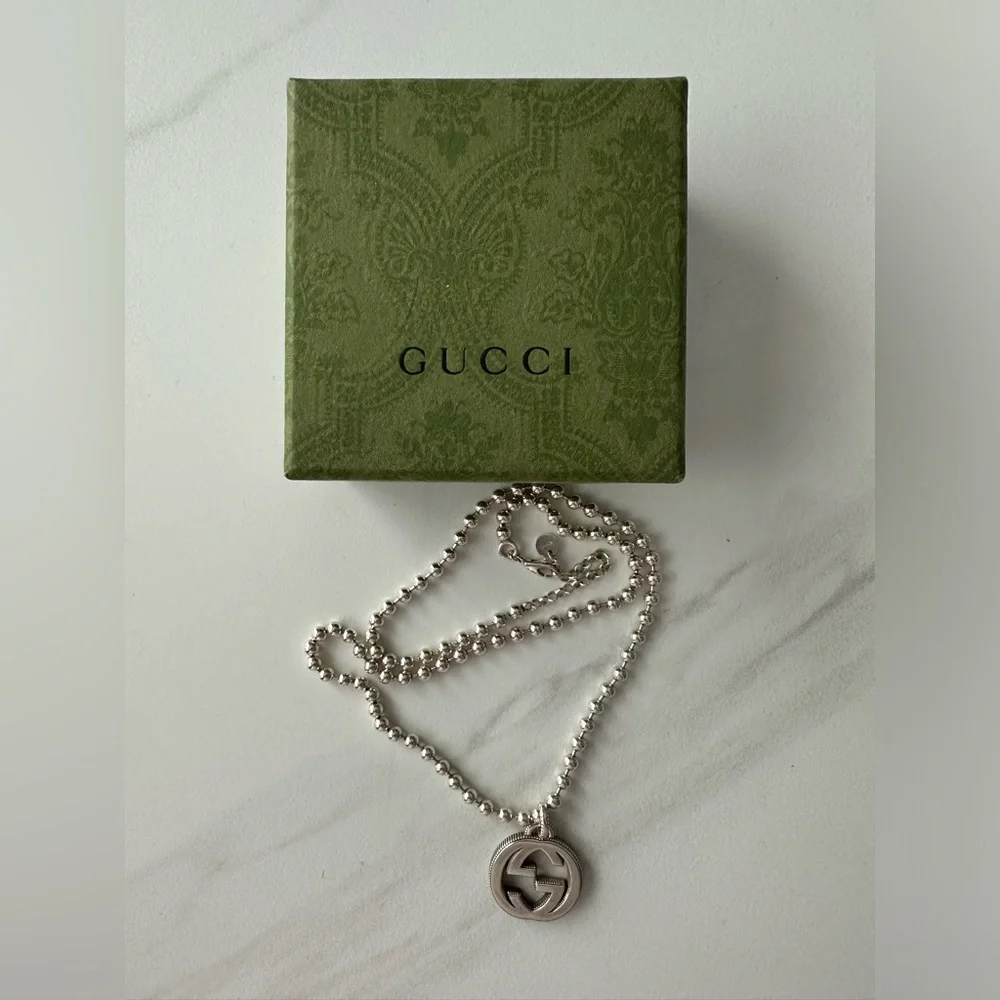 Gucci Men's Interlocking GG Pendant Necklace